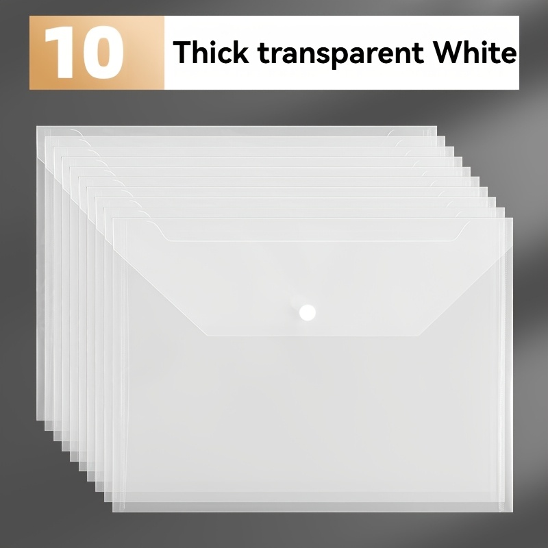 Binder Storage Box - 5/10 Pcs/set A4 Transparent File Bag