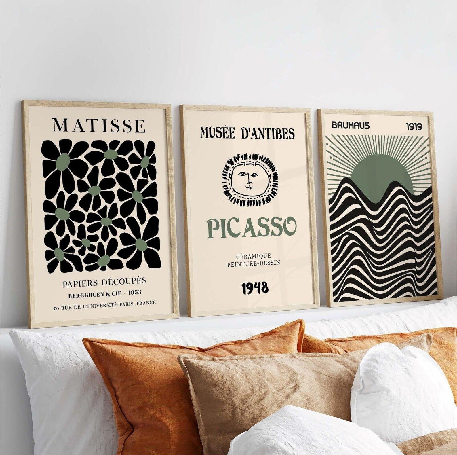 Office Furniture Used - 3pcs/set Retro Matisse Canvas Wall Art