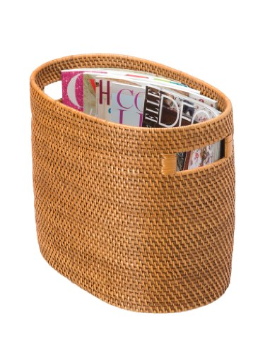 Office Furniture Indonesia - Honey Brown Woven Rattan Cylinder Organizer