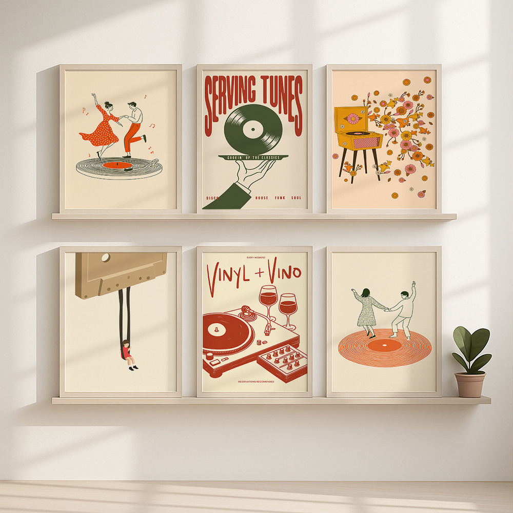 1pc Vintage Music Canvas Poste – Office Furniture Used Bewertung und Preis