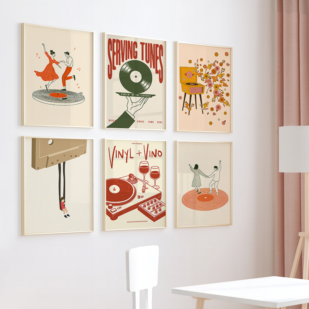 1pc Vintage Music Canvas Poste – Office Furniture Used Bewertung und Preis